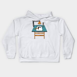 Drawing Desk Kids Hoodie